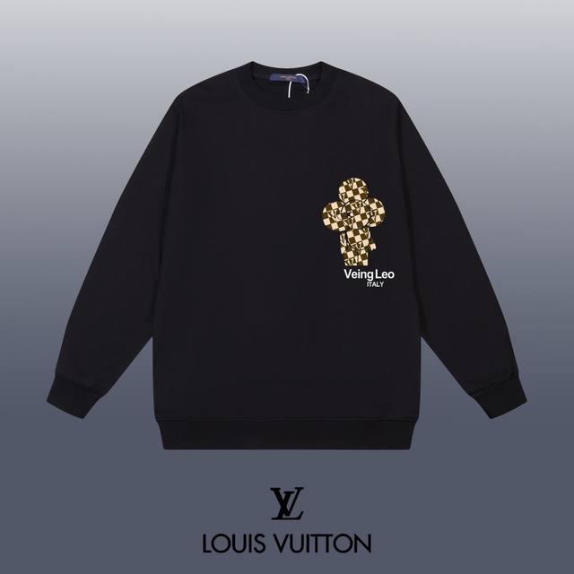 Louis Vuitton 路易威登 24Ss 经典圆领卫衣 1:1对版定制面料420克大毛圈高克重百分百纯棉 双针车线跨缝工艺 配套同缸1X1紧密高克重螺纹