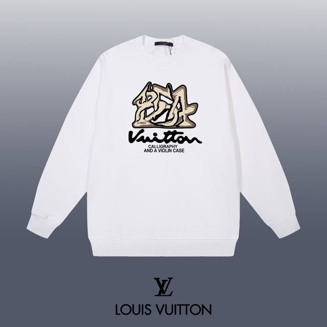 Louis Vuitton 路易威登 24Ss 经典圆领卫衣 1:1对版定制面料420克大毛圈高克重百分百纯棉 双针车线跨缝工艺 配套同缸1X1紧密高克重螺纹