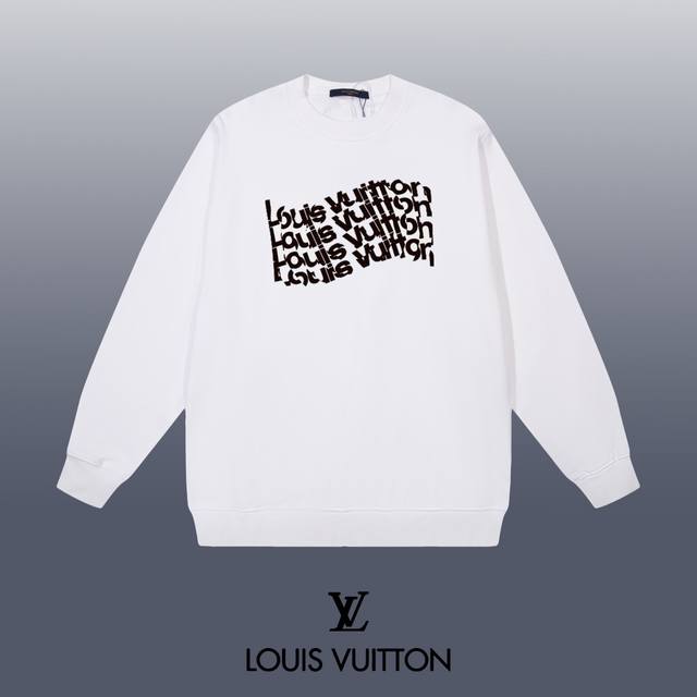 Louis Vuitton 路易威登 24Ss 经典圆领卫衣 1:1对版定制面料420克大毛圈高克重百分百纯棉 双针车线跨缝工艺 配套同缸1X1紧密高克重螺纹