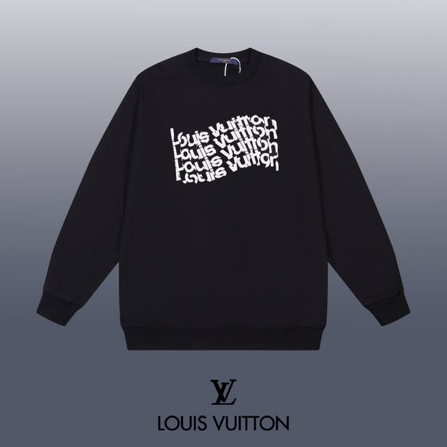 Louis Vuitton 路易威登 24Ss 经典圆领卫衣 1:1对版定制面料420克大毛圈高克重百分百纯棉 双针车线跨缝工艺 配套同缸1X1紧密高克重螺纹