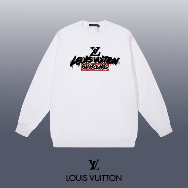 Louis Vuitton 路易威登 24Ss 经典圆领卫衣 1:1对版定制面料420克大毛圈高克重百分百纯棉 双针车线跨缝工艺 配套同缸1X1紧密高克重螺纹