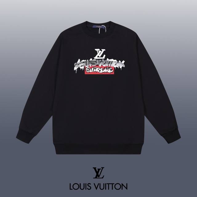 Louis Vuitton 路易威登 24Ss 经典圆领卫衣 1:1对版定制面料420克大毛圈高克重百分百纯棉 双针车线跨缝工艺 配套同缸1X1紧密高克重螺纹