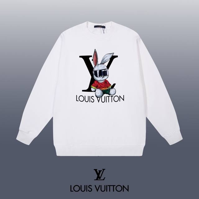 Louis Vuitton 路易威登 24Ss 经典圆领卫衣 1:1对版定制面料420克大毛圈高克重百分百纯棉 双针车线跨缝工艺 配套同缸1X1紧密高克重螺纹