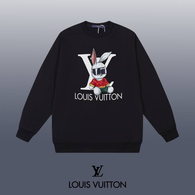 Louis Vuitton 路易威登 24Ss 经典圆领卫衣 1:1对版定制面料420克大毛圈高克重百分百纯棉 双针车线跨缝工艺 配套同缸1X1紧密高克重螺纹