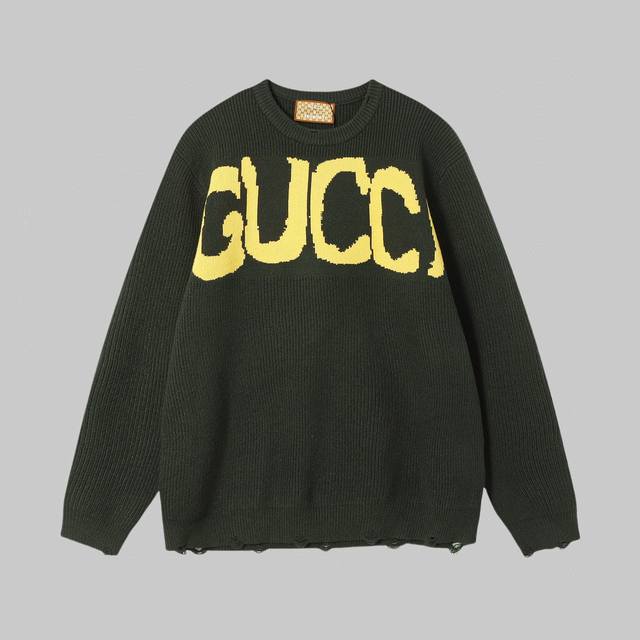 高品质 Guccl XbalencⅠaga联名打造时尚针织衫毛衣 风格独特，高端品牌品质 男女百搭 区别世面版本。 尺码:Xs L