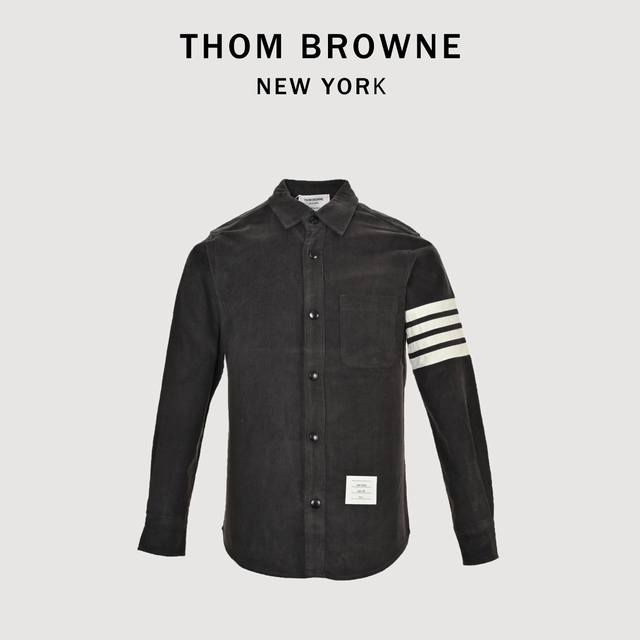 Thom Browne 汤姆布朗 Tb 24Fw 灯芯绒四杠衬衫 采用正品面料灯芯绒定制面料 采用意大利制造产地小标 成分100%棉 原版开货 扣子采用四合扣