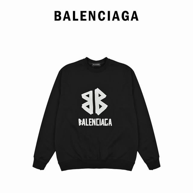 Balenciaga巴黎世家美纹胶带印花长袖圆领卫衣 高端版本！专柜定制460克大毛圈面料 透气舒适度高，细节无可挑剔，品牌元素设计理念，体现高品质。手感细腻柔