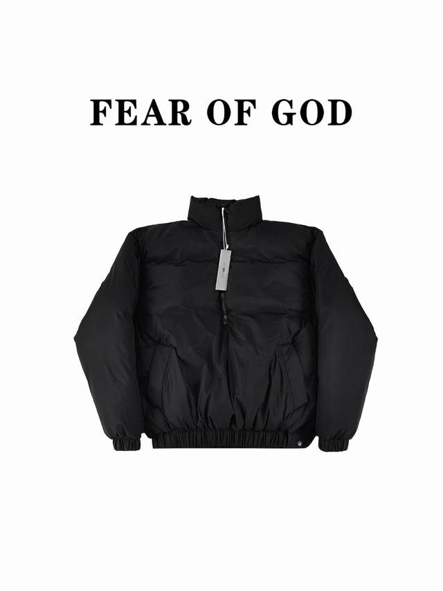 Fear Of God Essentials复线半拉链款 秋冬棉服面包服 顶级复刻 2色齐发 过验级fog最新一季大地色系爆款加厚 今年最新大爆款一共2个颜色：