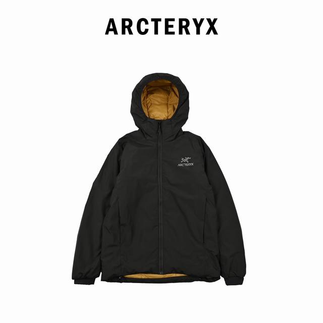 黑银 Arcteryx 始祖鸟阿童木冬季轻量防风防水户外冲锋衣 连帽棉服 爆款atom Hoody M男子保暖棉服！ 这款atom棉服在被打湿后仍可锁温保暖，多