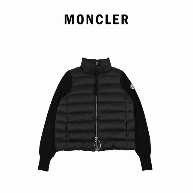 Moncler蒙口24S新款袖子拼接针织立领轻薄羽绒服外套 秋冬新款羽绒拼接夹克 羽绒填充实穿性同时增加了拼接流行元素~短款版型 纯色系列高级感十足 货号101