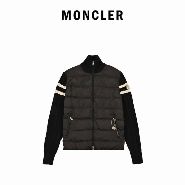 Moncler蒙口24Ss羊毛混纺拼接羽绒服 今年拼接羽绒服太火啦 整件衣服比较轻薄，没有想象那么臃肿，羽绒的蓬松度也是可以的，毛织部分跟柜柜一样的羊毛混纺，领