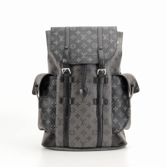 Louis Vuitton Lv Christopher老花拼接双肩包 由英气的 Monogram Eclipse 帆布与 Monogram Eclipse R