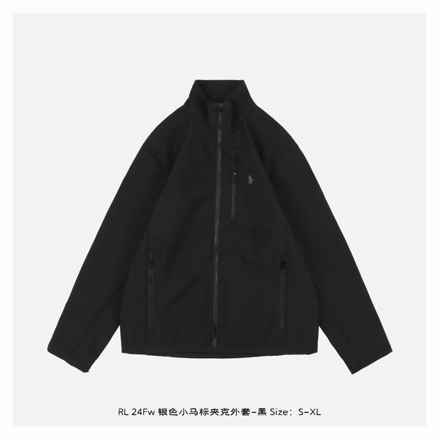 Ralph Lauren 拉夫劳伦 24Fw 银色小马标夹克外套 大身采用75D弹性聚酯纤维，内里复合薄摇粒绒附网布，内领金光绒材质，下摆带抽绳，拉链原版开模，