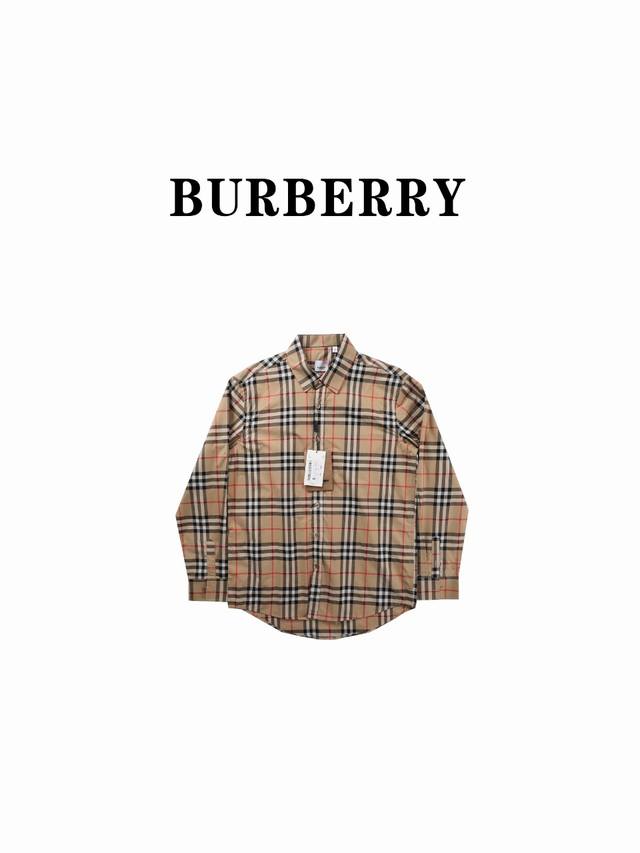 Burberry 巴宝莉经典元素条纹长袖衬衫 Bbr品牌最具代表性经典条纹衬衣，专柜销量第一款。面料采用双股80支梭织斜纹面料，格纹对位，纱线定织定染，门襟、袖