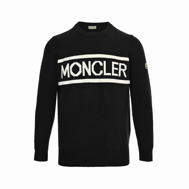 Moncler 蒙口 24Fw 提花字母针织毛衣 Moncler专柜同步毛衣采用700克加厚加重仿羊绒面料进口机器胸口字母编织小标工艺可机洗 耐高温 不会掉大厂