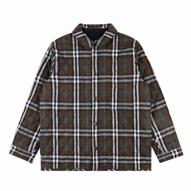 Burberry 巴宝莉24Fw 复古菱格绗缝双面面穿棉服外套 复古高级棉服。罗级立领拼接菱格洐缝外套，闭眼入的经典款，完全不挑人穿，时髦与保暖兼具，上身就是显