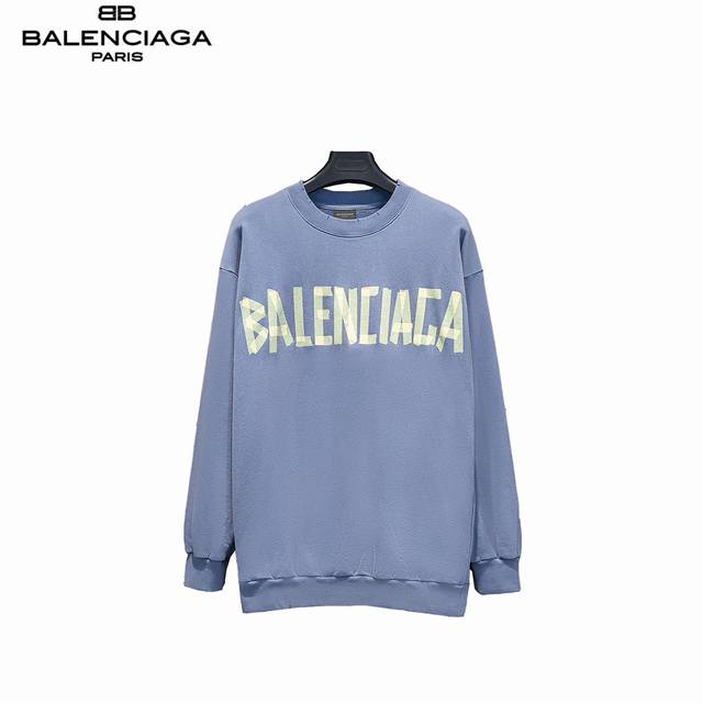 Balenciaga 巴黎世家 24Fw 美纹纸胶带印花圆领卫衣 Os版型真的很迷人 巴黎世家也真的是绝绝子 100%棉 采用订色订染毛圈纯棉卫衣面，420G双