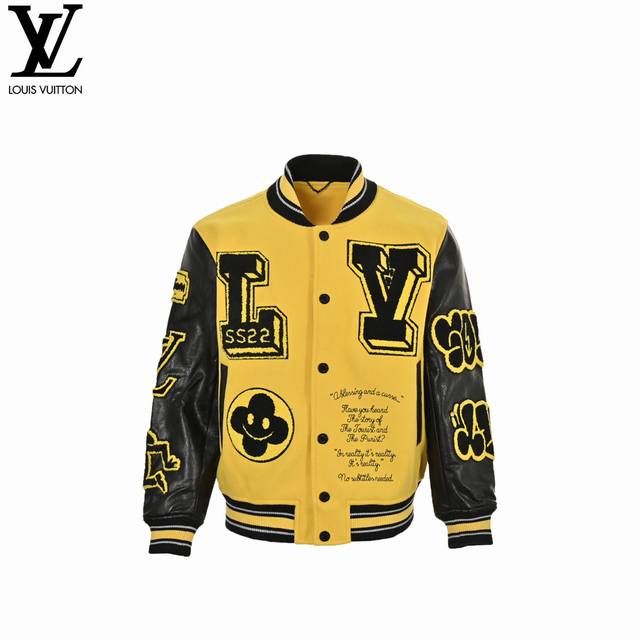 Louis Vuitton 路易威登 24Fw 字母logo拼接棒球服夹克外套 对不起让你们久等了，拿到正品就开始张罗这件衣服所有的事情！ 单单面料来讲我就定做