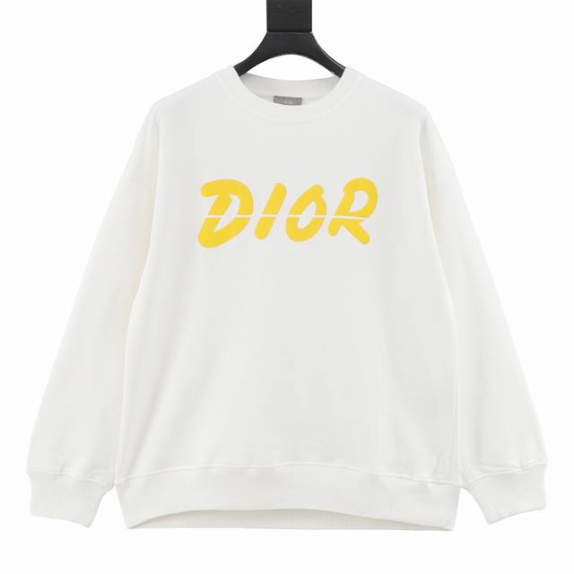 Dior 迪奥 24Fw 字母logo发泡印花圆领卫衣 面料采用420克重双股大毛圈面料，定制32支螺纹，成衣两遍水洗处理， 面料舒适亲肤无异感，定制定染面料，