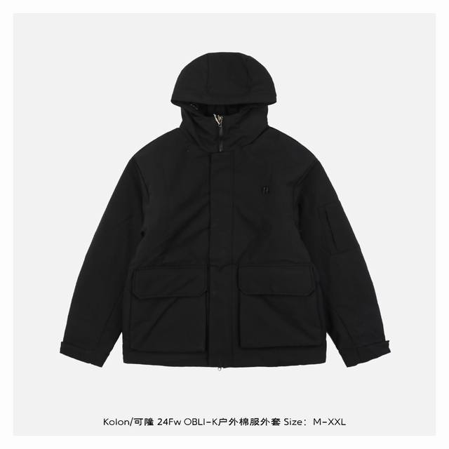 Kolon 可隆 24Fw Obli-K户外棉服外套 充物采用500G精梳羽绒棉。超保暖厚实，过冬毫无压力，防水拉链防风防水，科技感满满，面料届的高级玩家，功能