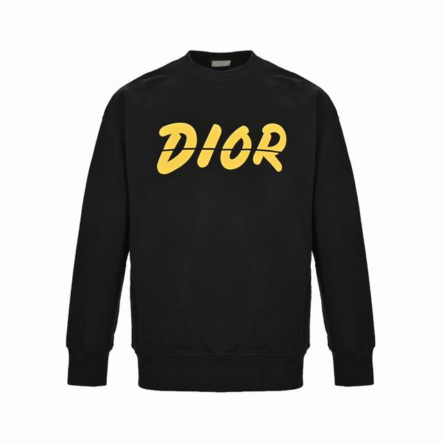 Dior 迪奥 24Fw 字母logo发泡印花圆领卫衣 面料采用420克重双股大毛圈面料，定制32支螺纹，成衣两遍水洗处理， 面料舒适亲肤无异感，定制定染面料，