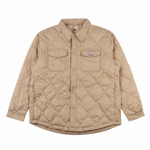 Carhartt 卡哈特菱格工装羽绒服外套 秋冬同步款 顶级颜值单品 真正90白鸭绒填充 保暖效果拉满 涂层订制面料 防水 抗风 保暖性一级 双层内里不跑绒 不