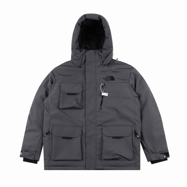 The Nroth Face Tnf 北面 Polar 防水防风工装纯色logo标识多口袋抽绳连帽棉服 官官网冬季的新款 冬季不可或缺的长款羽绒棉衣 连帽设计