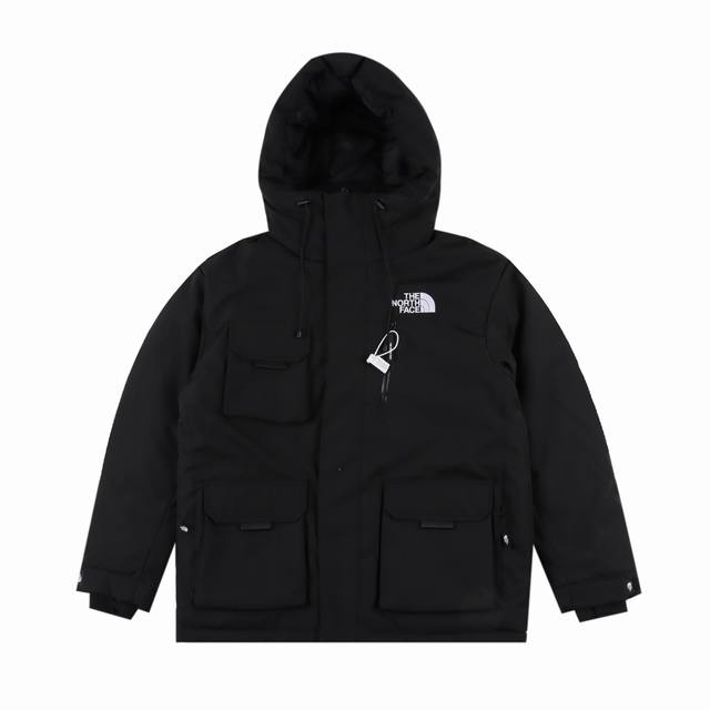 The Nroth Face Tnf 北面 Polar 防水防风工装纯色logo标识多口袋抽绳连帽棉服 官官网冬季的新款 冬季不可或缺的长款羽绒棉衣 连帽设计