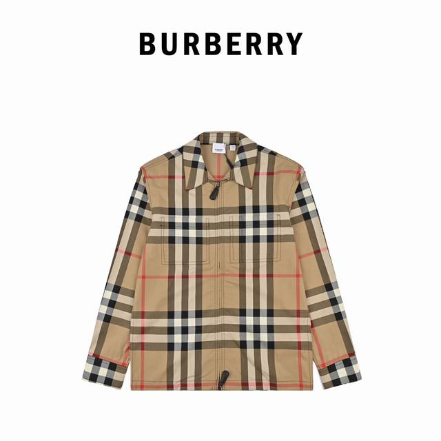 Burberry 巴宝莉 大格纹翻领衬衫夹克巴宝莉新款衬衫式夹克 衬衫式外套设计，轻薄舒适，经典格纹，时尚百搭非常适合春秋天burberry 衬衫式夹克宽松版型