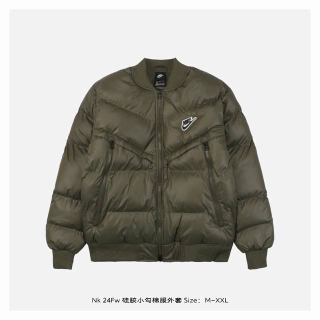 Nike 耐克 24Fw 硅胶小勾棉服外套 定制原版一致面料，内里羽绒棉，舒适保暖，上身不臃肿，立体剪裁，版型款松，三标辅料齐全 Size：M-Xxl