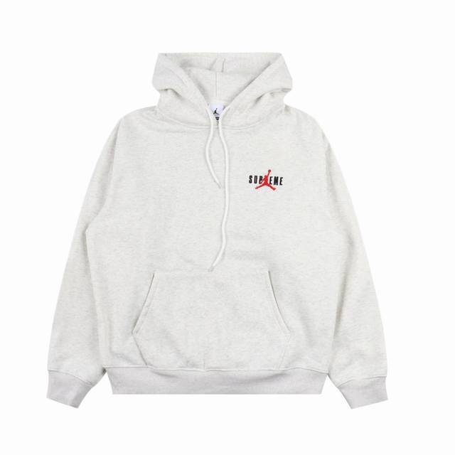 Supreme X Air Jordan Aj联名款 Fw24 Hooded Sweatshirt 抓绒卫衣 时隔9年 Supreme和jordan再次合作 卫