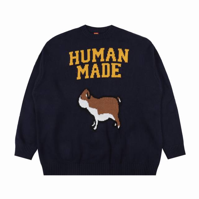 Human Made秋冬新款小狗毛衣 Human Made 以vintage风格的复古感设计而闻名human的毛衣款式已经完全拿捏了 攻克最难引塔夏织法 手工提