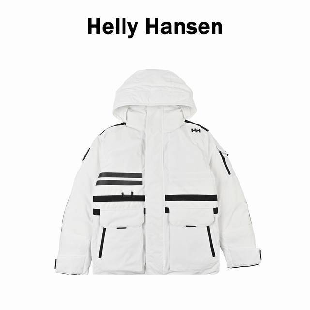 Hellyhansen海丽汉森arctic Ocean极地系列派克羽绒服 户外穿搭灵感 防风袖口设计收束袖口，增强保暖性，连帽设计造型时尚大气采用鹅绒 90%绒