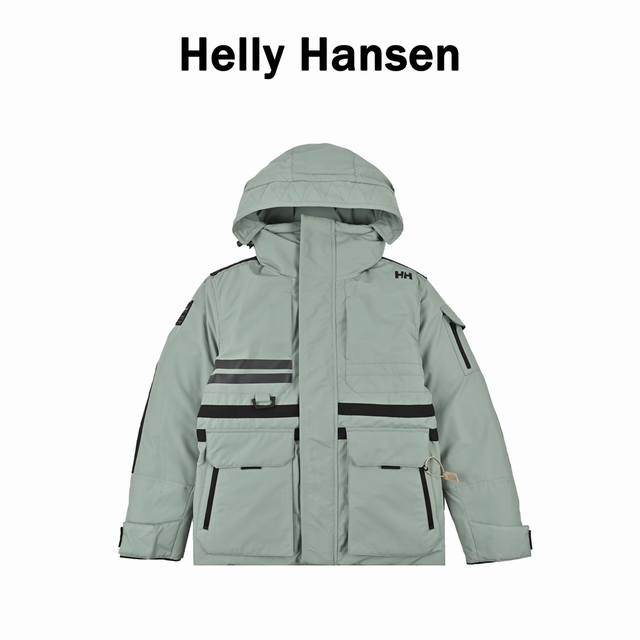 Hellyhansen海丽汉森arctic Ocean极地系列派克羽绒服 户外穿搭灵感 防风袖口设计收束袖口，增强保暖性，连帽设计造型时尚大气采用鹅绒 90%绒