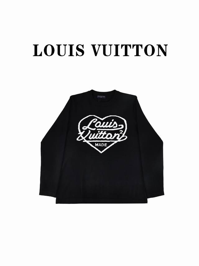 Louis Vuitton 路易威登24Ss提花爱心针织长袖毛衣 含15%羊毛 贴身穿柔软舒适！良心高版本！贴身保暖质感超级足！ Lv路易威登 X Nigo联名