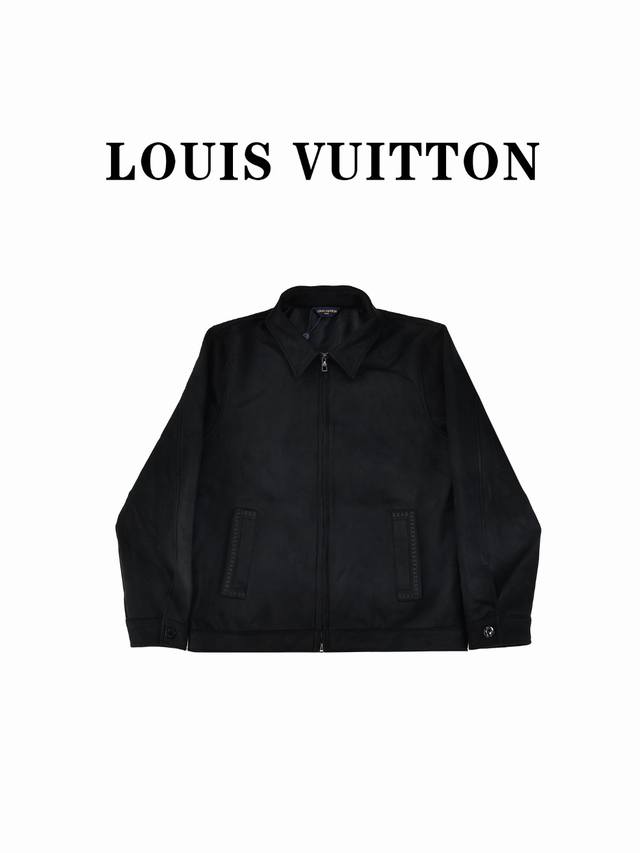 官网1:1原单品质 Louis Vuitton 路易威登 24Fw秋冬新款进口麂皮绒暗纹时尚翻领夹克外套 贸易公司渠道稀出，同步官网发售 整件不会像常规衫那样特