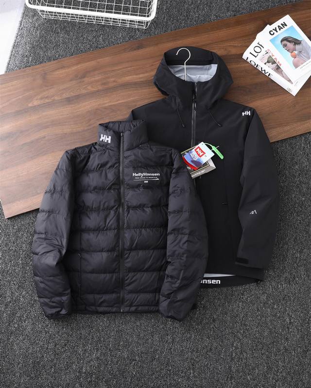 高版本 内胆可拆卸 Hh海丽汉森 Helly Hansen 情侣款户外防风防雨专业登山服硬壳全压胶三合一冲锋衣羽绒服 面料科技： 防水性能优异：海丽汉森自研的防