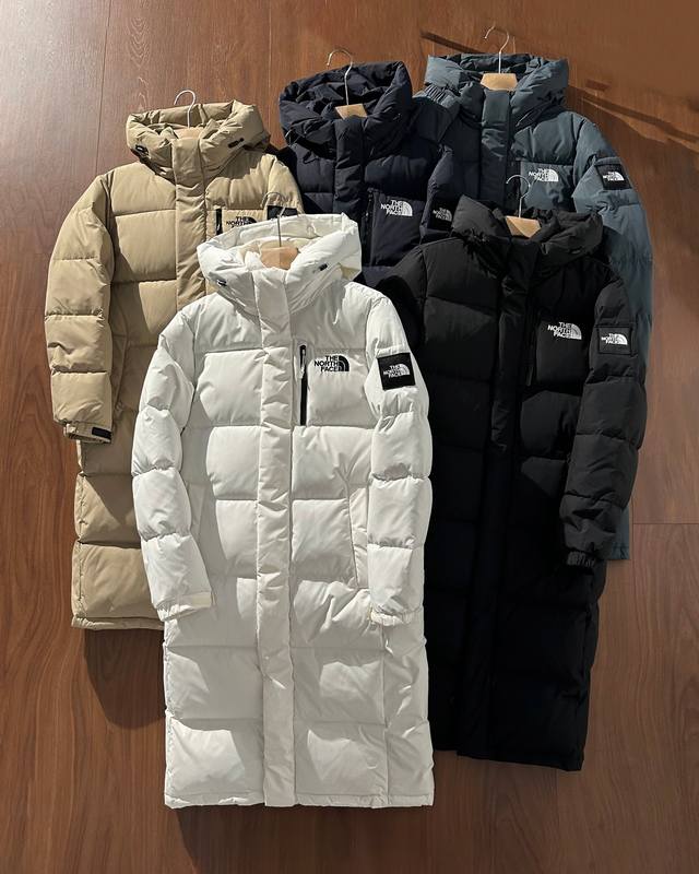 羽绒服上新the North Face 北面羽绒服长款情侣韩国风户外滑雪服大码连帽防寒保暖羽绒服男 整体简约而略带设计感，彰显户外风格，韩风工装设计极强！面料选