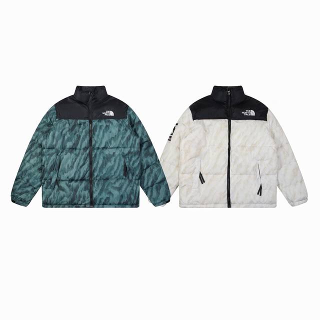 拿货 白色下架了 The North Face 1996 Retro Nuptse 北面 Tnf 收纳撞色保暖棉服外套 新配色 颜色：森林绿 山脉白 尺码：图九