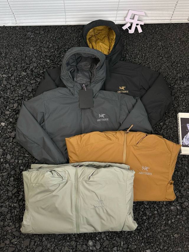 始祖鸟 Arcteryx 阿童木棉服刺绣logo Arcteryx Atom 连帽保暖厚棉服夹克 - Atom Ar加厚保暖连帽棉服 真正c棉填充区分其他版本