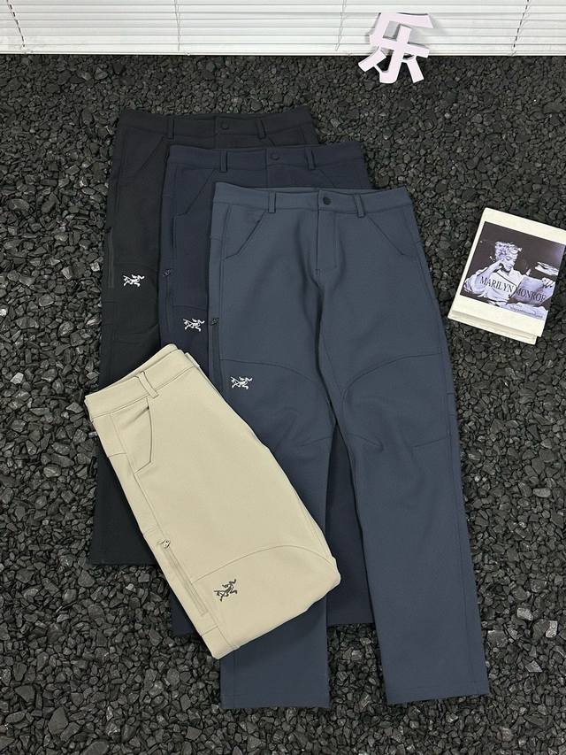 Arc'Teryx 始祖鸟 Cronin Pant 简约百搭 防风 男子 软壳长裤 - 刺绣款冬季加绒鸟家高端城市户外机能软壳冲锋裤三防工装裤登山裤 三合一复合