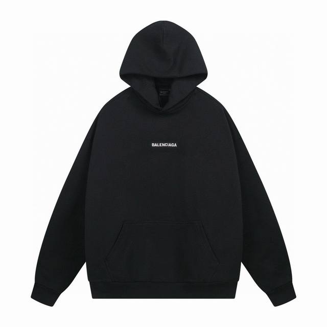 Balenciaga 巴黎世家2024 Ss 经典前后字母logo图标刺绣连帽卫衣 本市场no.1的质量 真正天花板品质 全部原版开发注意细节图 避免被盗图商家