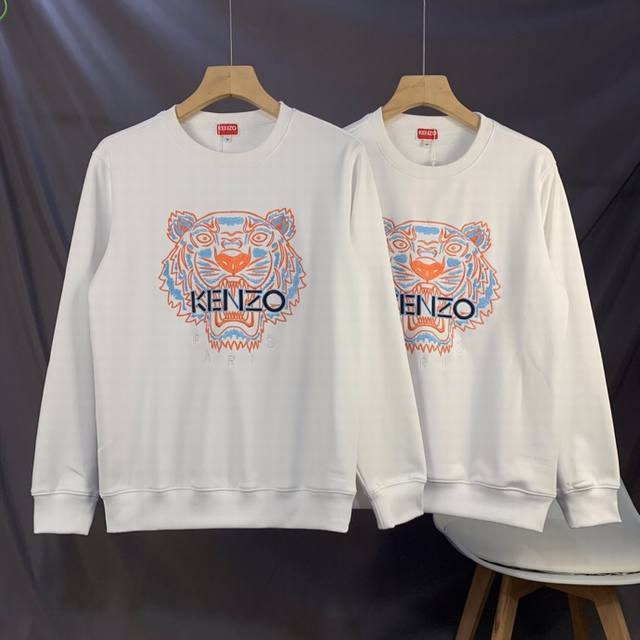 上新 Kenzo 420G水貂绒老虎头加绒卫衣，高品质，情侣款，高密度刺绣胸前几十万针精工刺绣细节相当到位、面料依然选用420G的纯棉加厚，超柔水貂绒，保暖透气