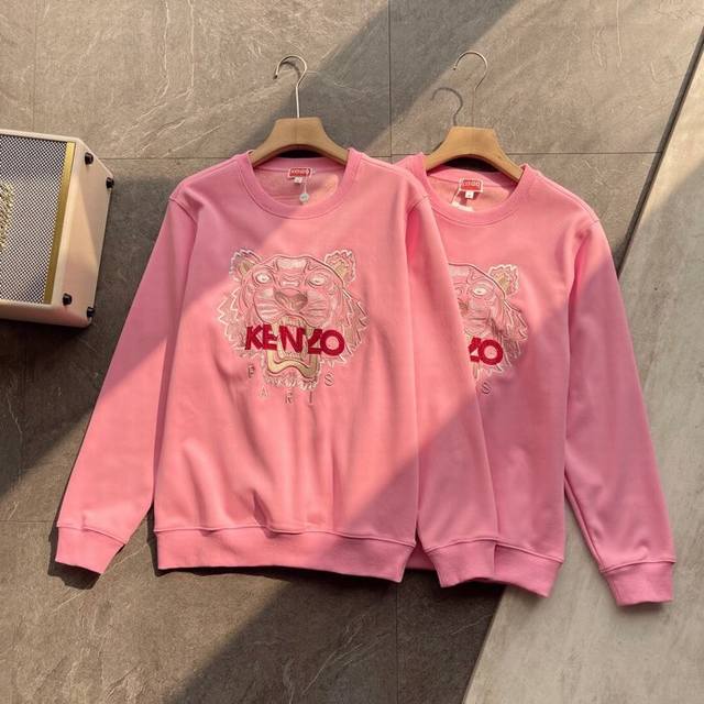 上新 Kenzo 420G水貂绒老虎头加绒卫衣，高品质，情侣款，高密度刺绣胸前几十万针精工刺绣细节相当到位、面料依然选用420G的纯棉加厚，超柔水貂绒，保暖透气