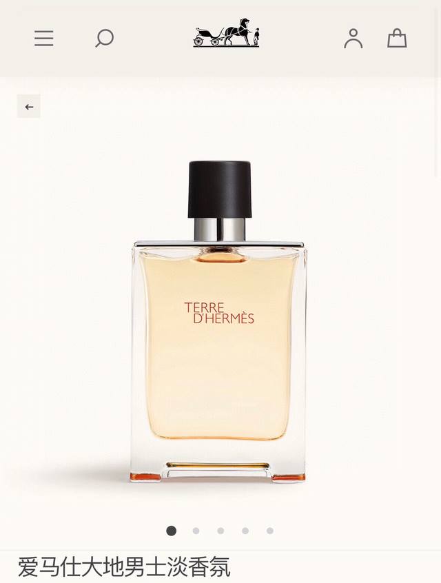 Hermes 爱马仕 Terre D'Hermes 大地男士淡香水100Ml，海关扣押，特殊渠道货源，专柜品质，配专柜手提袋。爱马仕大地 Terre D’Her