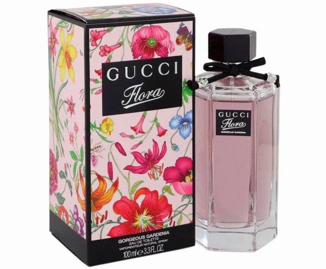 Gucci 古驰花之舞绚丽栀子花女士淡香水，100Ml，配专柜手提袋。渠道货源，远远的闻似有若隐若无胭粉味，近闻又带着一股清新的自然花香，中调与尾调穿梭其中，端