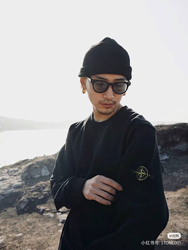 加绒高品质 #Stone Island 石头岛 Fw24经典徽章内搭加绒加厚银狐绒圆领卫衣情侣款 380克新疆长绒棉纯棉面料32支棉纱精仿内里复合银狐绒上身效果