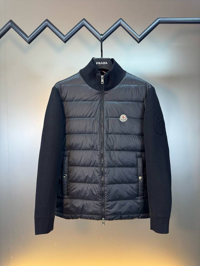 Moncler 蒙口 24Fw 长袖针织拼接时尚修身显瘦羽绒服外套 贸易公司渠道订单，官网专柜在售系列，业内独家首发，蒙家每年这个时候都会出几款毛衣拼羽绒，其实