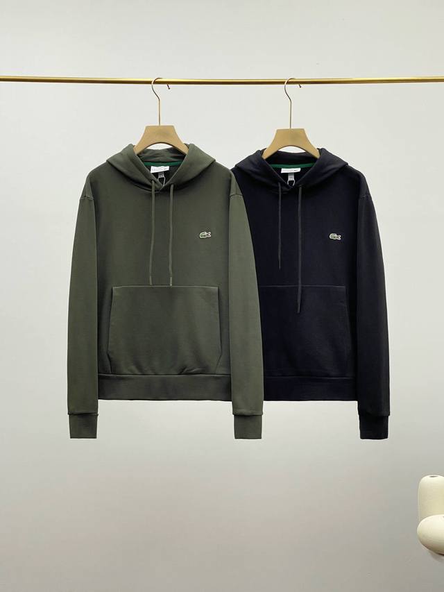 Lacoste法国鳄鱼男装24秋季新款时尚百搭棉质连帽套头卫衣 Sh1643 鳄鱼lacoste 经典百搭款毛圈情侣连帽卫衣 高克重优质顶级面料 上身有型 面料