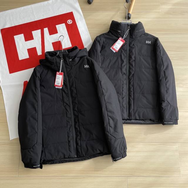 主图 韩东君同款helly Hansen Hh专柜同款单色秋冬户外防风可追溯保暖羽绒服外套 海丽汉森今年开挂了 一款比一款爆 拼接面料 门禁和手臂采用人字纹肌理